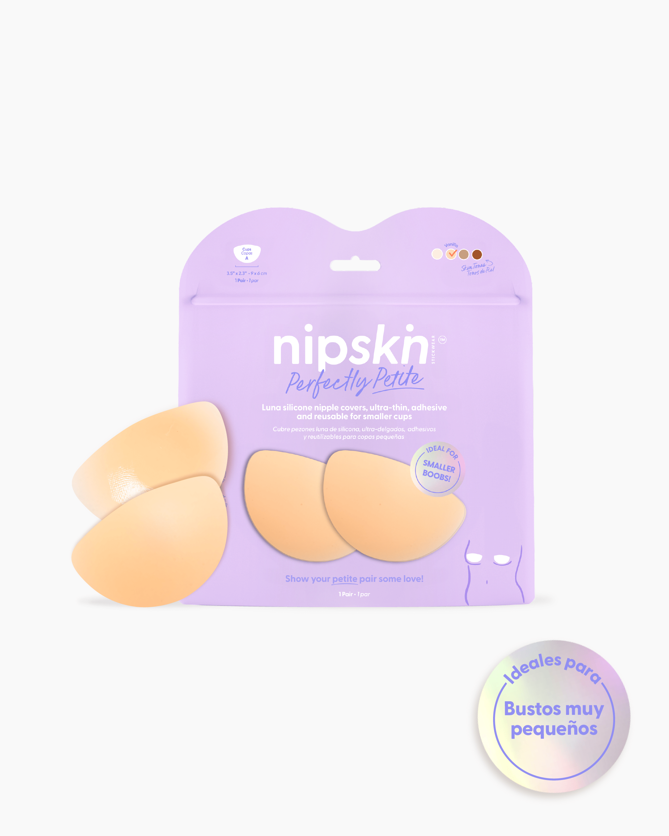 Pezoneras de silicona media luna Perfectly Petite para senos pequeños - Nipskin México