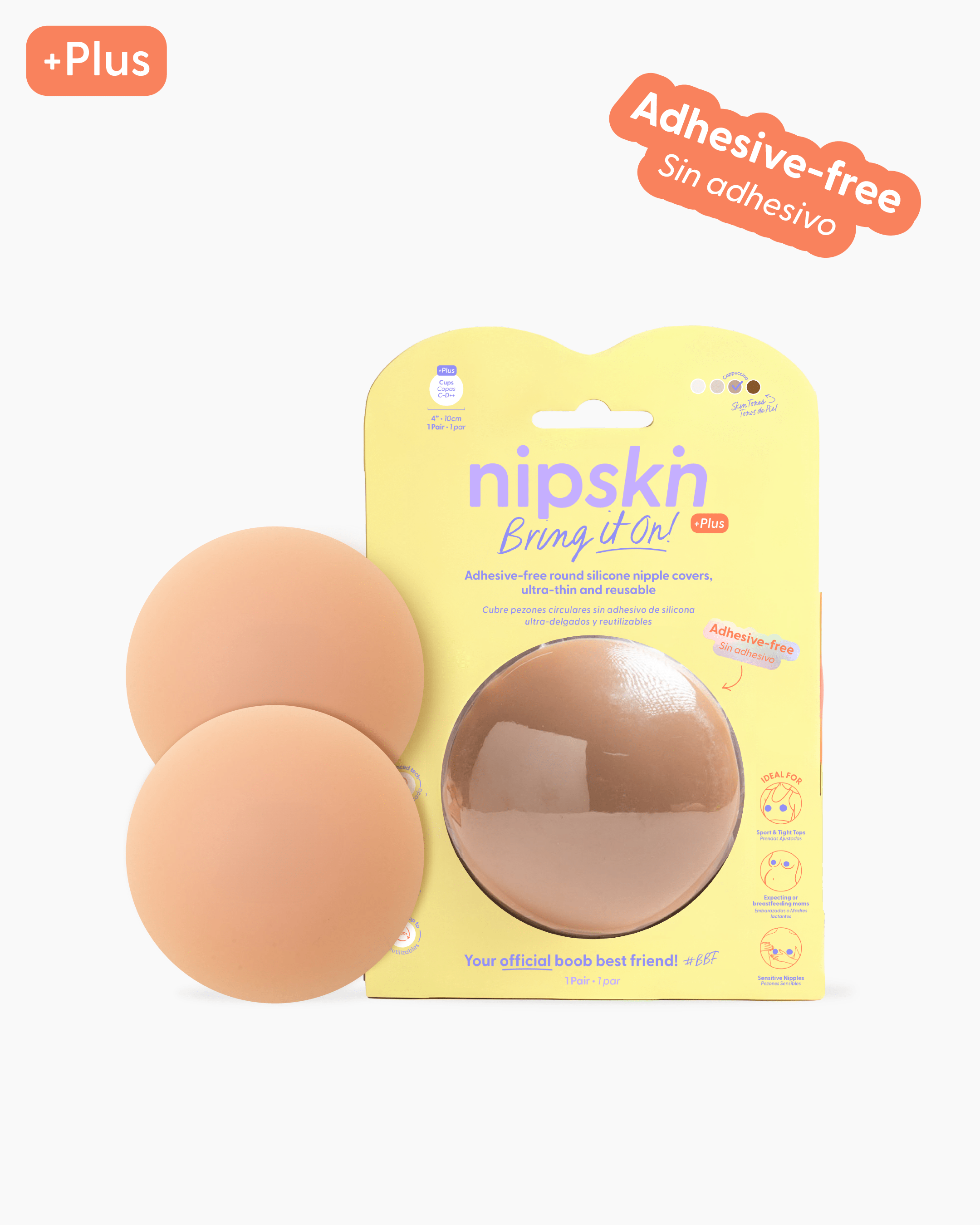Pezoneras de silicona sin adhesivo Bring It On - cubrepezones reutilizables termoadherentes - Nipskin México
