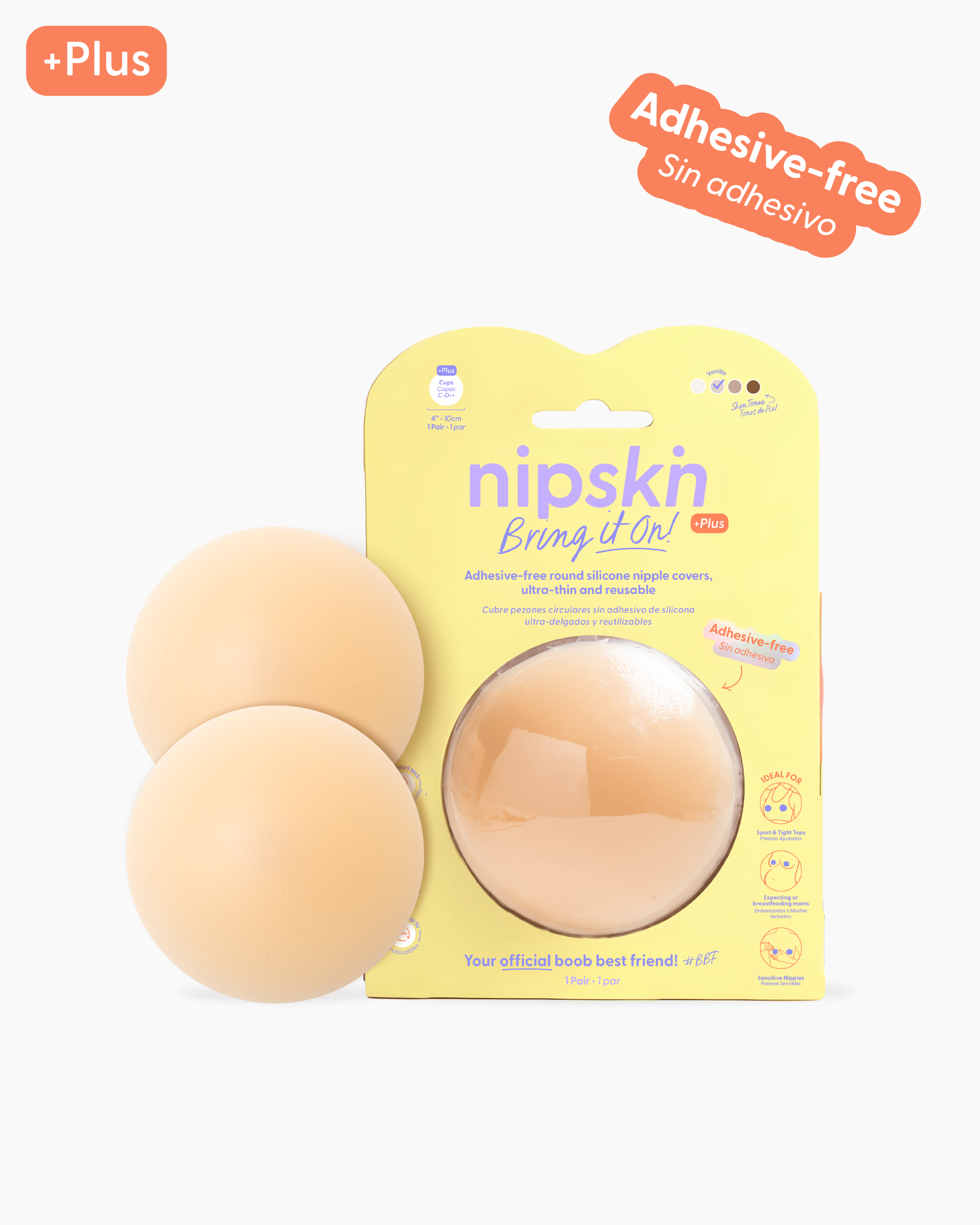 Pezoneras de silicona sin adhesivo Bring It On - cubrepezones reutilizables termoadherentes - Nipskin México