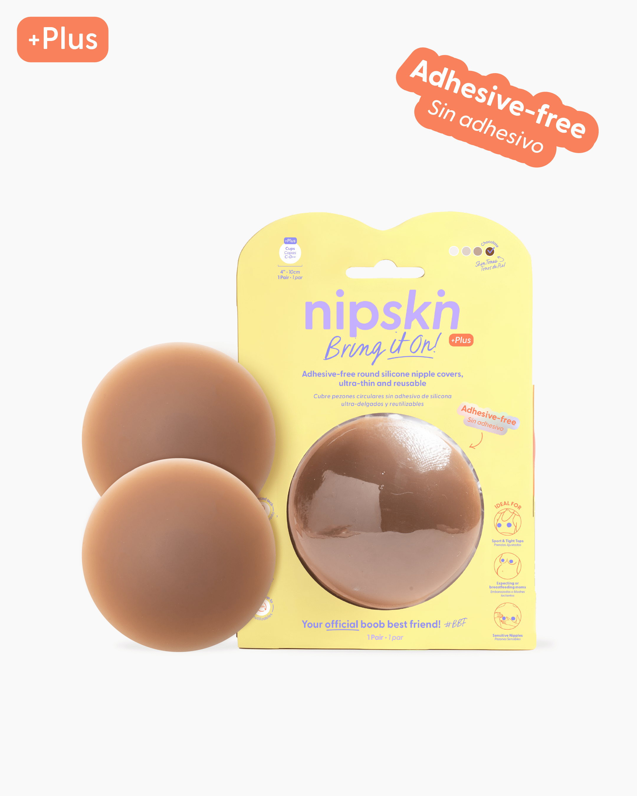Pezoneras de silicona sin adhesivo Bring It On - cubrepezones reutilizables termoadherentes - Nipskin México